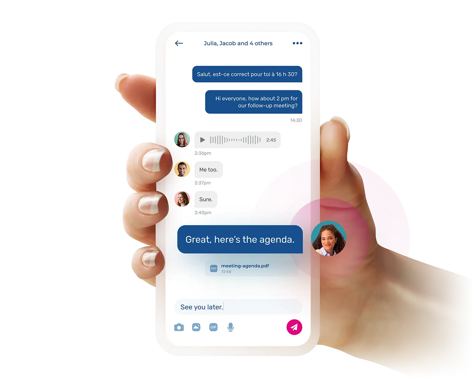 Scheduling view showing employee availability